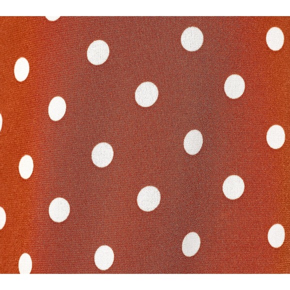 Girl With Curves V-Neck Knit Top, Rust, Brown, Polka Dots, Large - Picture 3 of 4